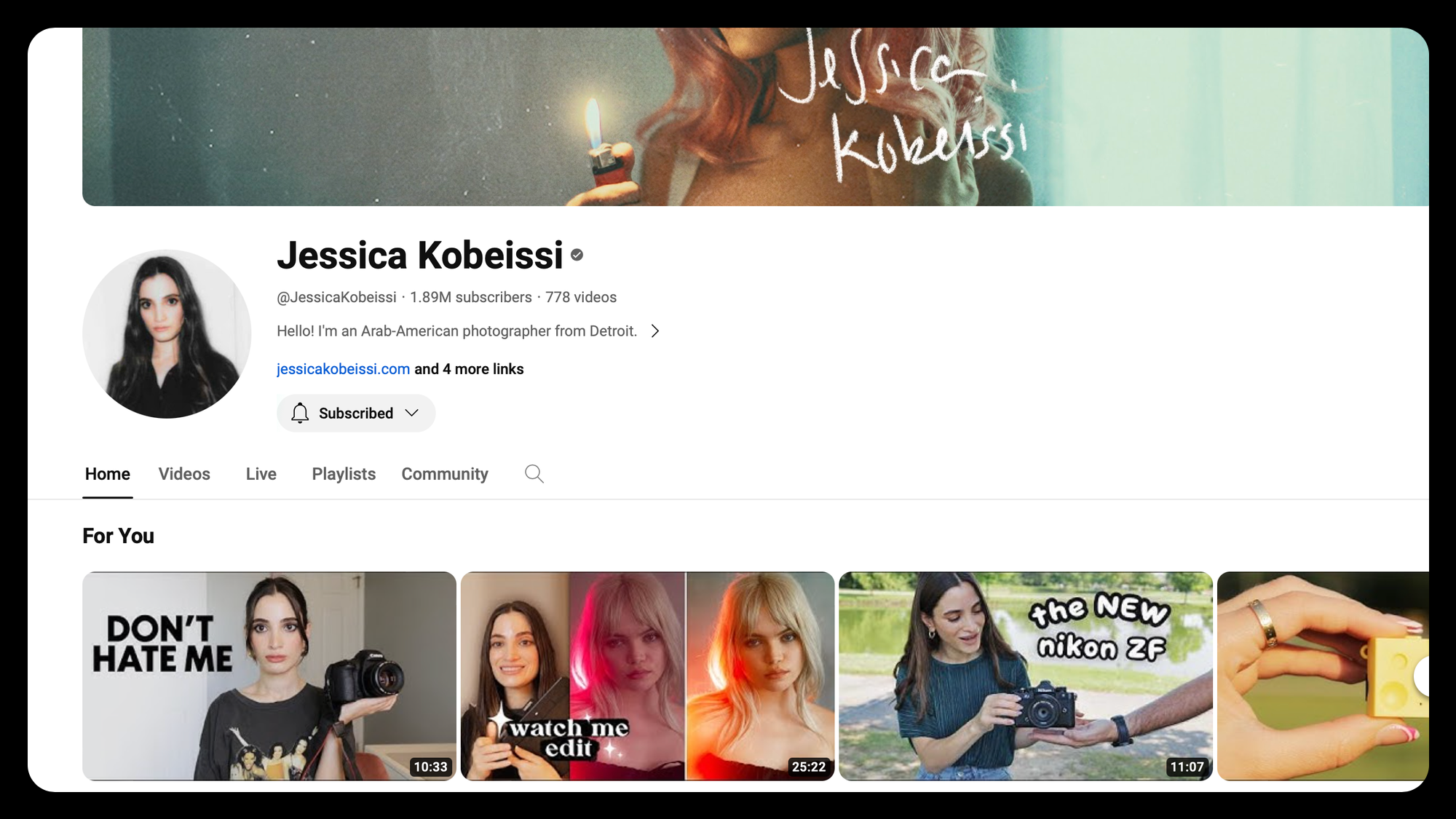 Jessica Kobeissi YouTube