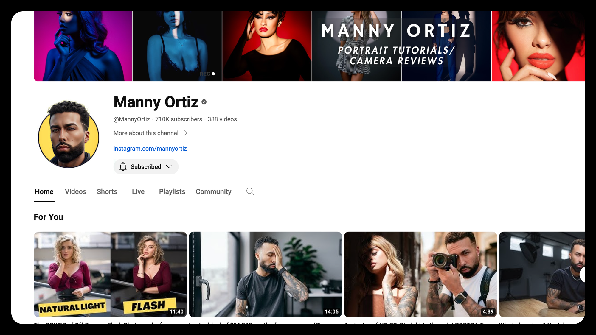 Manny Ortiz YouTube