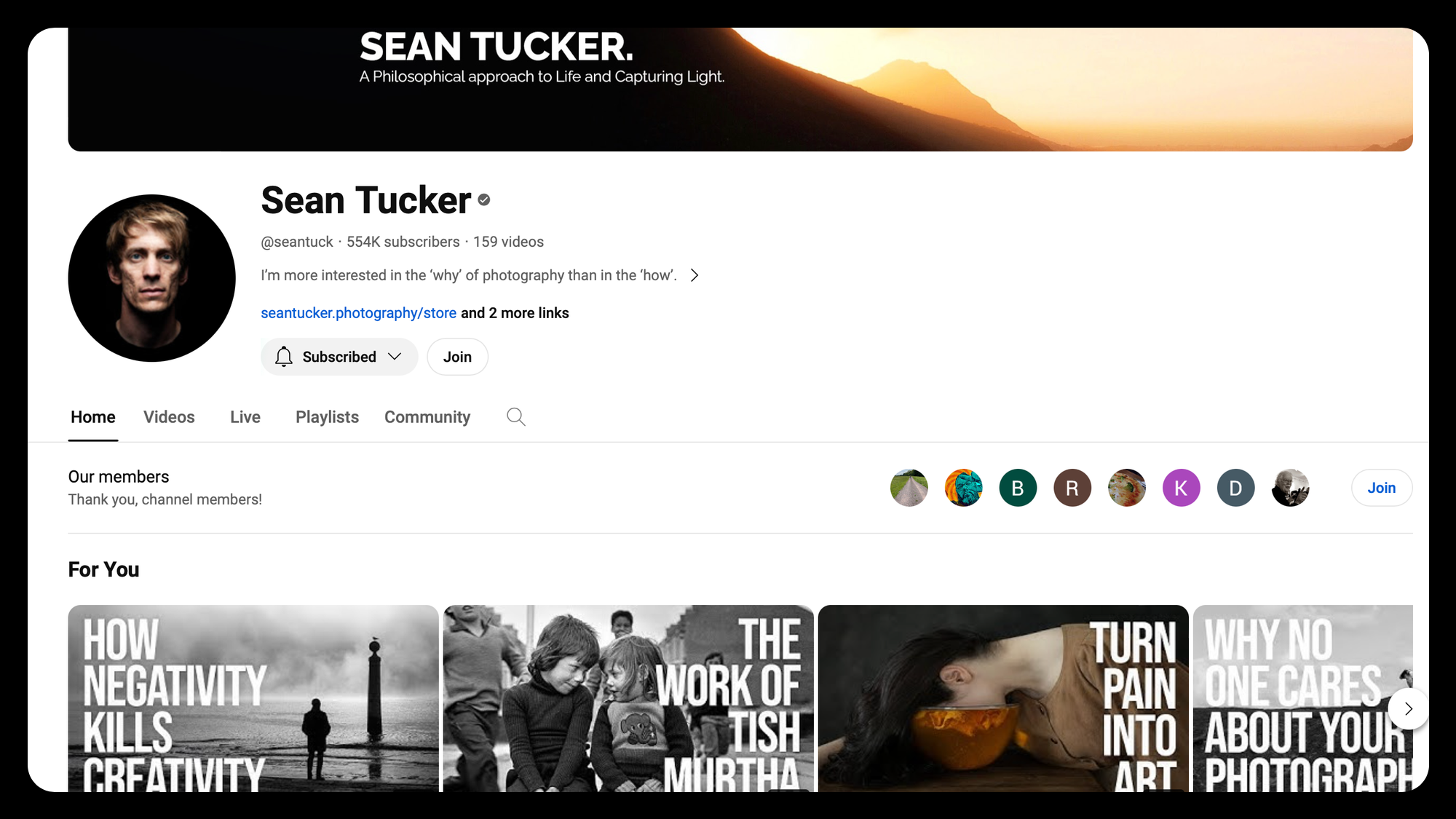 Sean Tucker TouTube