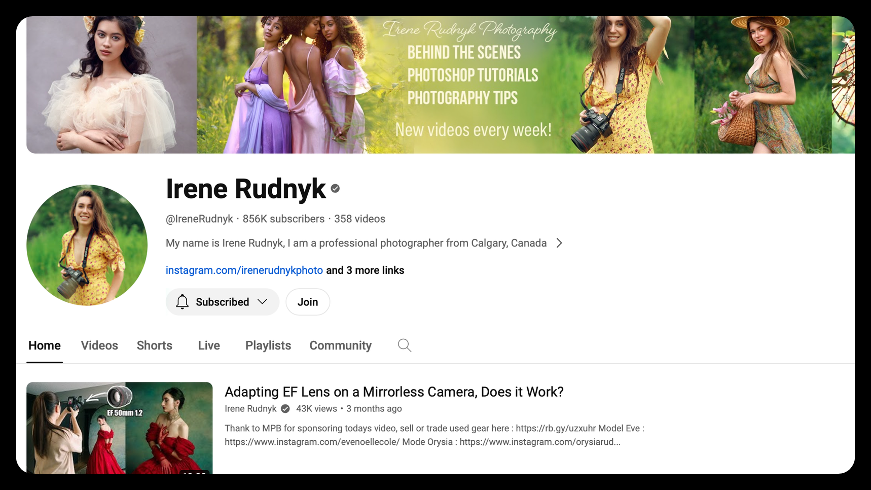 Irene Rudnyk YouTube