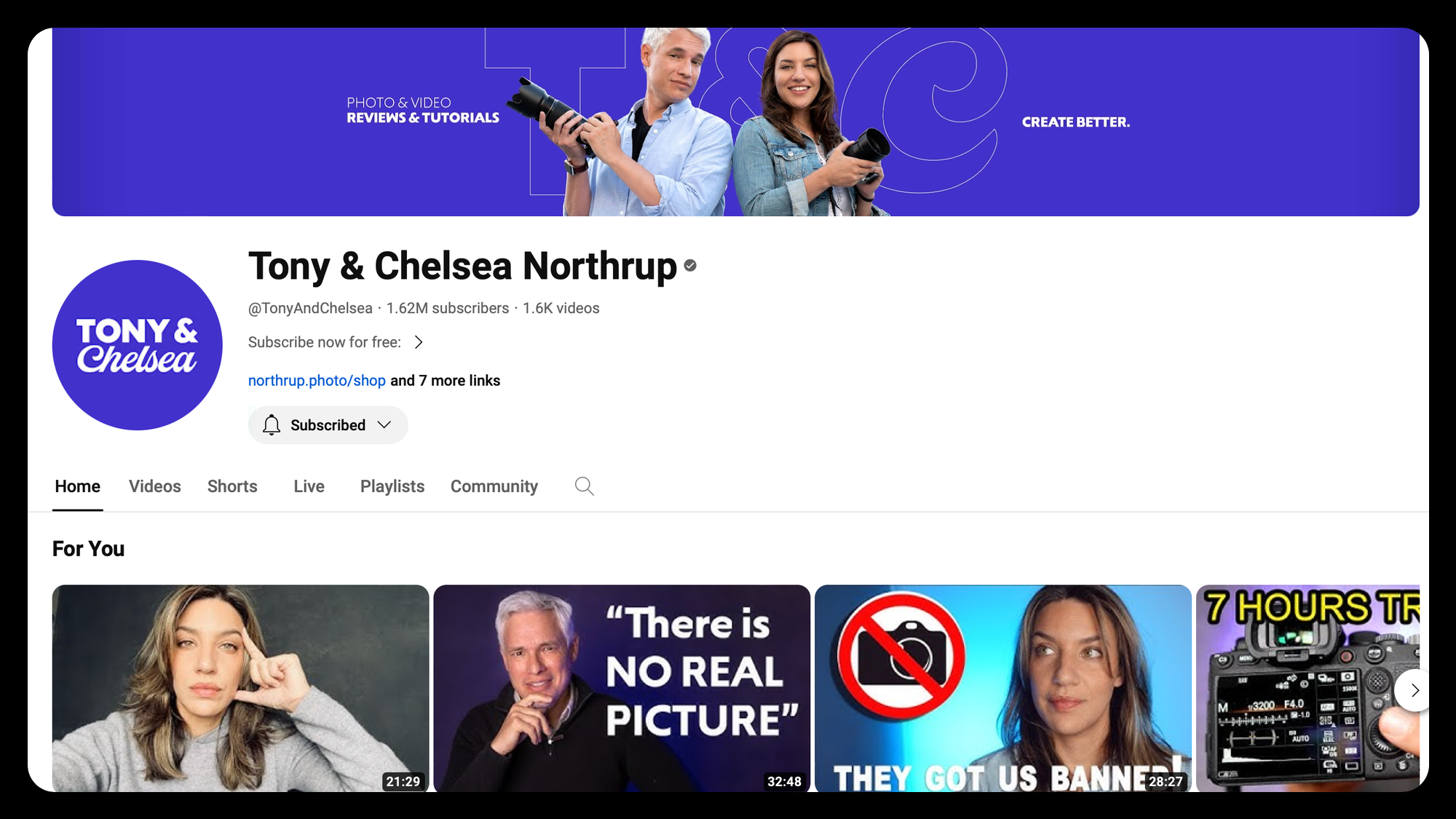 Tony & Chelsea Northrup YouTube