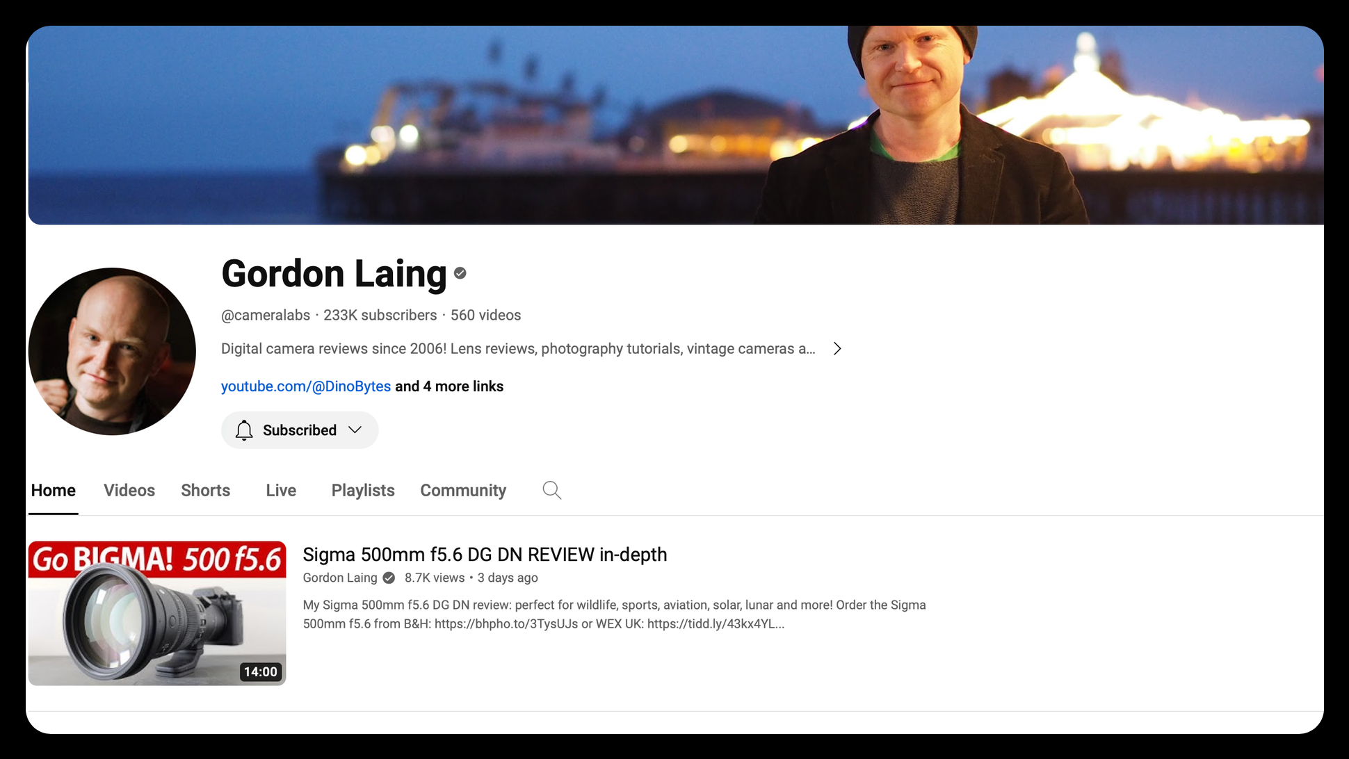 Gordon Laing YouTube