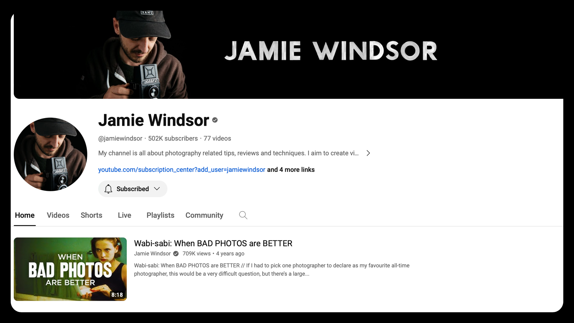 Jamie Windsor YouTube