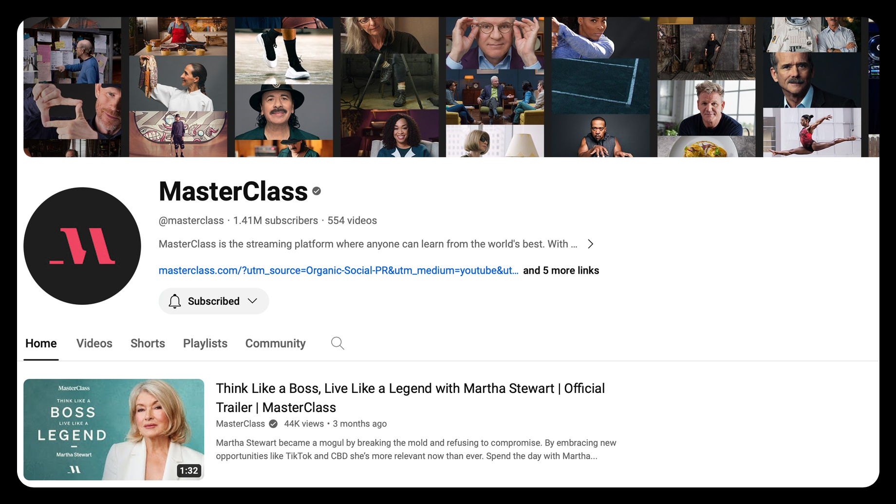 Master Class Youtube